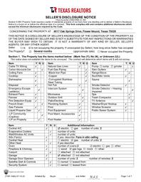 4617 Oak Springs Sellers Disclosure