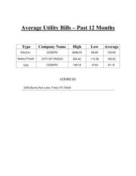 2354 Bunny Run Utilities