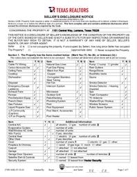 1151 Central Sellers Disclosure