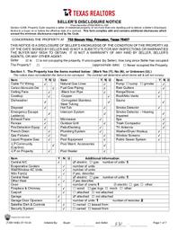 733 Slocum Seller's Disclosure