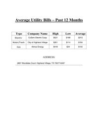 2807 Woodlake Utilities