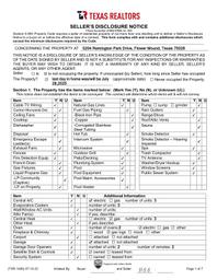 5204 Remington Park Sellers Disclosure