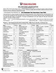 3512 Westminister Sellers Disclosure