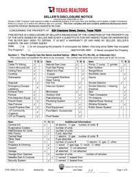 629 Chambers Street Seller Disclosure