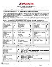 2405 Chadbourne Seller Disclosure