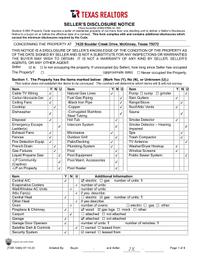 7428 Boulder Creek Sellers Disclosure