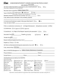 134 Stallion Estates Drive - HOA Profile Sheet