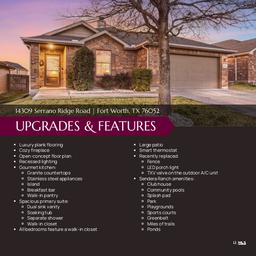 14309 Serrano Ridge - Upgrades & Features
