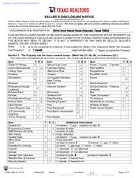 13516 Dove Ranch Sellers Disclosure