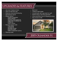 2005 Oleander Features