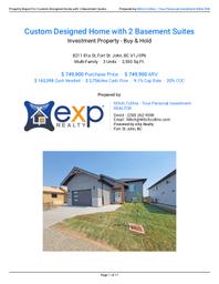 Cash Flow Proforma - Market Rents