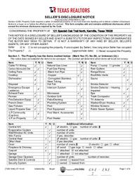 Lee - 121 N. Spanish Oak Trail Seller's Disclosure Notice 051925