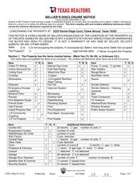5220 Ravine Ridge Sellers Disclosure