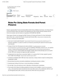 7 Rules For Using State Forests And Forest Preserve NYSDEC