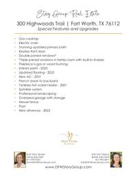 Special Features and Upgrades