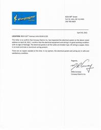Greenbriar - Conway Electric Inspection Letter