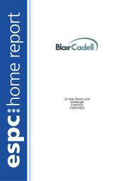 Home Report - 12 Iona Street Lane