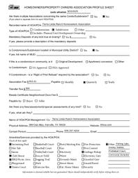 121 N. Spanish Oak Trail - HOA Profile Sheet