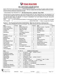 405 Wind Wood Seller's Disclosure_Inspection