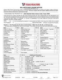 2005 Oleander Sellers Disclosure