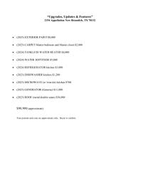 2154 Appellation - Upgrades, Updates & Features Sheet