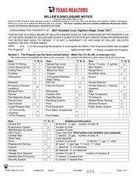 2807 Woodlake Sellers Disclosure