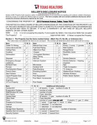 2313 & 2317 Fernwood Seller Disclosure Notice
