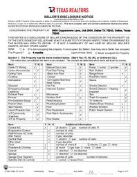 8600 Coppertowne #2004 Seller Disclosure