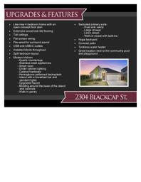 2304 Blackcap Updates