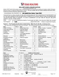 500 Oakhill Sellers Disclosure