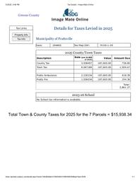 2 Town and County Taxes 2025 7 parcels
