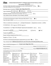 393 Nancy Drive - HOA Profile Sheet