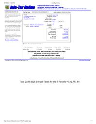 3 School Taxes 2024 Total 7 parcels