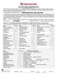 1506 Back Stretch Seller Disclosure & On-site Sewer