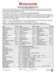 21 La Parada Seller's Disclosure Notice